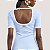 VESTIDO COLCCI MANGA CURTA CANELADO AZUL PASTEL FEMININO ADULTO - Imagem 3