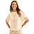 BLUSA LEZ A LEZ MANGA CURTA T-SHIRT CROCHÊ BEGE FEMININO ADULTO - Imagem 1