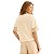 BLUSA LEZ A LEZ MANGA CURTA T-SHIRT CROCHÊ BEGE FEMININO ADULTO - Imagem 2