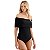 BLUSA LEZ A LEZ REGATA BODY MISTO PRETO FEMININO ADULTO - Imagem 1