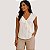 BLUSA SLY REGATA CREPE BABADOS OFFWHITE FEMININO ADULTO - Imagem 1