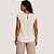 BLUSA SLY REGATA CREPE BABADOS OFFWHITE FEMININO ADULTO - Imagem 2