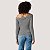 BLUSA LEVIS MANGA LONGA MISTO LISTRADO PRETO E BRANCO FEMININO ADULTO - Imagem 2
