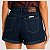 SHORT SLY JEANS ESCURO BRUTO BASICO FEMININO ADULTO - Imagem 2