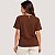 BLUSA COLCCI MANGA CURTA T-SHIRT MARROM FEMININO ADULTO - Imagem 3