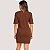 VESTIDO COLCCI MANGA CURTA CANELADO MARROM FEMININO ADULTO - Imagem 2