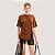 BLUSA COLCCI MANGA CURTA ALGODÃO MARROM FEMININO ADULTO - Imagem 1