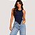 BLUSA COLCCI REGATA MALHA CANELADA AZUL MARINHO FEMININO ADULTO - Imagem 1