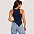 BLUSA COLCCI REGATA MALHA CANELADA AZUL MARINHO FEMININO ADULTO - Imagem 2