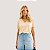 BLUSA LEZ A LEZ MANGA CURTA MODAL VISCOSE BEGE FEMININO ADULTO - Imagem 1