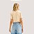 BLUSA LEZ A LEZ MANGA CURTA MODAL VISCOSE BEGE FEMININO ADULTO - Imagem 2