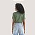 BLUSA LEZ A LEZ MANGA CURTA MODAL VISCOSE VERDE FEMININO ADULTO - Imagem 2