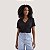 BLUSA LEZ A LEZ MANGA CURTA MODAL VISCOSE PRETO FEMININO ADULTO - Imagem 1