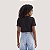 BLUSA LEZ A LEZ MANGA CURTA MODAL VISCOSE PRETO FEMININO ADULTO - Imagem 2