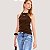 BLUSA COLCCI REGATA CANELADA MARROM FEMINININO ADULTO - Imagem 1