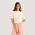 BLUSA LEZ A LEZ  MANGA CURTA T-SHIRT OFFWHITE ALGODÃO FEMININO ADULTO - Imagem 1