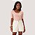BLUSA FLOR DE LIZ MANGA CURTA VISCOSE COM ELASTANO ROSA CLARO FEMININO ADULTO - Imagem 1