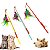 Brinquedo Interativo Varinha Para Gatos Elástico com Penas e Guizo - Cor Sortido - Imagem 1