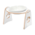 Comedouro Elevado Individual com Tigela de Porcelana Para Gatos - Branco - Imagem 1