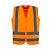 COLETE REFLETIVO SEM BOLSO LARANJA FLUORESCENTE KALIPSO - Imagem 3