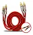 Cabo RCA 1M Vermelho Blindado KX3 - Imagem 1