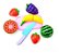 Brinquedo Frutas Legume Educativa Velcro Crec Cortar Cozinha - Imagem 5