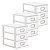 Kit 3 Organizadores Gaveteiros Mesa Modular Resistente Mini - Imagem 1