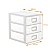 Kit 3 Organizadores Gaveteiros Mesa Modular Resistente Micro - Imagem 2