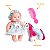 Boneca Brinquedo Infantil Unicórnio Ponei Menina Vinil Rosa - Imagem 4