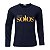 Camiseta Babylook Feminina Manga Longa Azul Marinho Solos - Imagem 1