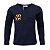 Camiseta Masculina Manga Longa Azul Marinho Solos - Imagem 1