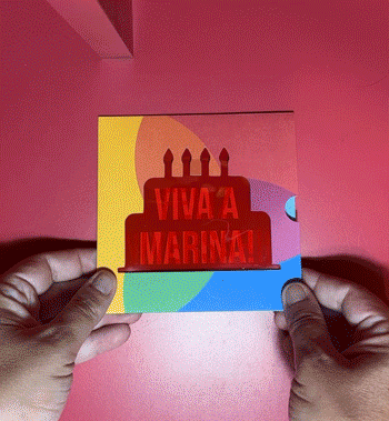 Cartão de aniversário mágico – Bolo - Imagem 1