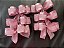 Laço Duplo Rosa com Glitter -  6 und - Imagem 4