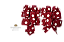 Laço Duplo Vermelho com bolinhas brancas - 6 Unidades - Imagem 2