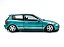 Honda Civic (EG6) 1991 1:18 Solido Verde - Imagem 10