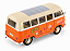 Volkswagen Kombi T1 Bus 1963 1:24 Welly Laranja - Imagem 2