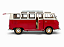Volkswagen Kombi T1 Bus 1963 1:24 Welly Vermelho - Imagem 4