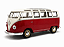 Volkswagen Kombi T1 Bus 1963 1:24 Welly Vermelho - Imagem 1