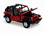 Jeep Wrangler Rubicon Conversível 2007 1:24 Welly Vermelho - Imagem 3