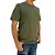 Camiseta básica Calvin Klein Jeans masculina verde militar de algodão logo minimalista - Imagem 2