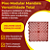 Piso Modular Mandala 30x30 Vermelho – Antiderrapante, Auto Drenante, Fácil Instalação e Alta Resistência | REF:5494 - Imagem 4