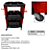 Sigma Carrinho Detailers Red & Shine | 3 Prateleiras, Rodízios com Freio e Suportes para Politriz | REF: 6234 - Imagem 6