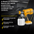 INGCO Pistola de Pintura a Bateria 20V | 800ml/min | 3 Bicos | Spray Ajustável | Sem Fio e Potente | REF:5403 - Imagem 8