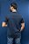Camiseta Pima Básica Essencial Slim Fit Masculina Individual Azul Marinho - Imagem 3