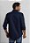 Camisa Tommy Hilfiger Oxford Manga Longa Azul Marinho - Imagem 4