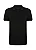 Polo Slim Básica Friso Masculina Individual Preto - Imagem 1