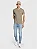 Camiseta Guess Masculina Bege Triangulo - Imagem 1