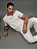 Camiseta Masculina Meia Malha Linen Calvin Klein Underwear Off White - Imagem 5