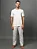 Camiseta Masculina Meia Malha Linen Calvin Klein Underwear Off White - Imagem 3