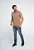 Polo Calvin Klein Slim Fit Logo Ck Caqui - Imagem 2